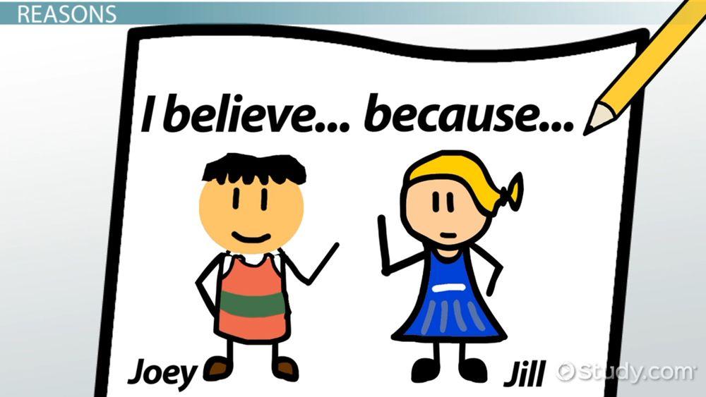 Examples of Claim, Evidence, and Reasoning